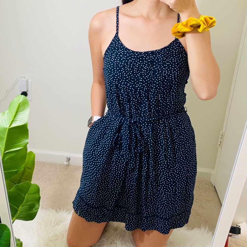 Abercrombie flowy navy dress